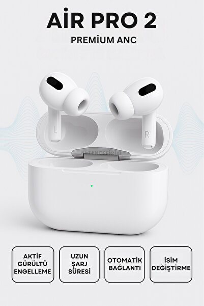 KETENOFFİCİAL Air Pro 2 Premium Anc Kablosuz Bluetooth Kulaklık Aktif Gürültü...