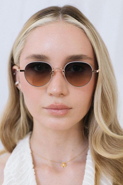 Bilge Karga Speki Gold Black Orange Gradient Sunglasses
