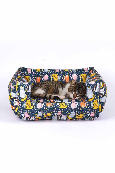 GOBYPET Patterned Cat-Dog Bed, Small Breed Dog Bed, Soft Cat Bed, Dog Bed Cushion 45X50X22
