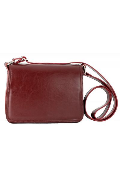Magazinul de genti Women's genuine leather bag, model 127, shoulder and crossbody, Bordeaux