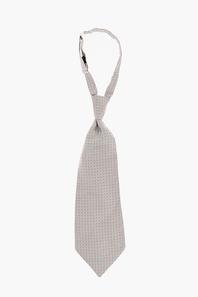 Corneliani Micro Checked Silk Ascot Tie