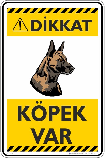 isgtabelam 15X20Cm/Phosphorescent Composite/Beware of the Dog!/V5