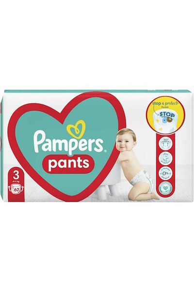 Pampers Pants Jumbo Pack Diapers Size 3, 6-11 Kg, 62 Pcs