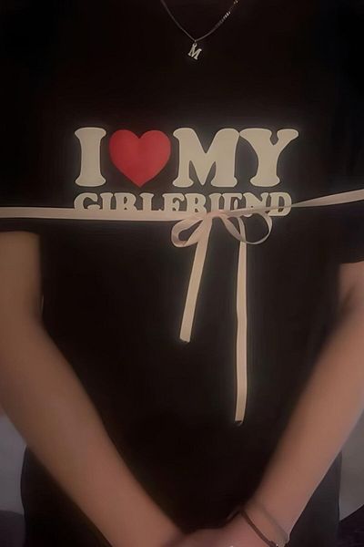 Carpe تي شيرت أسود كبير الحجم من My Girlfrıend