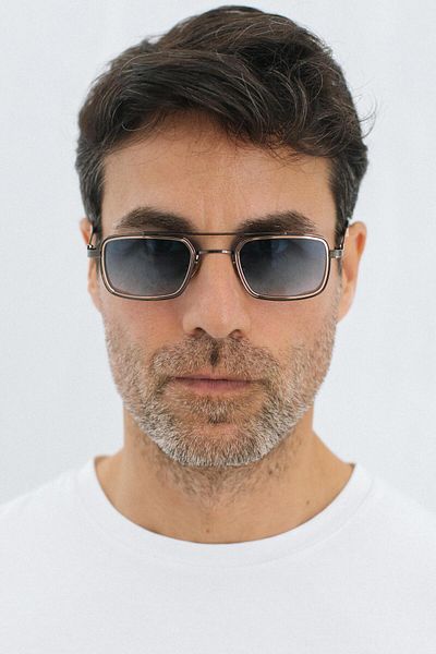 Bilge Karga Sion Anthracite Gold Blue Men's Sunglasses