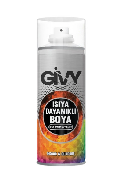 GİVY Yüksek Sıcaklığa Dayanıklı Kırmızı Sprey Boya 400 ml | 300°C Isıya Dayanıklı Silikon Boya