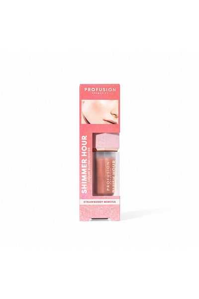 PROFUSION COSMETICS Shimmer Hour Blushlighter liquid highlighter, Strawberry Mimosa shade, Profusion Cosmetics, 6 ml