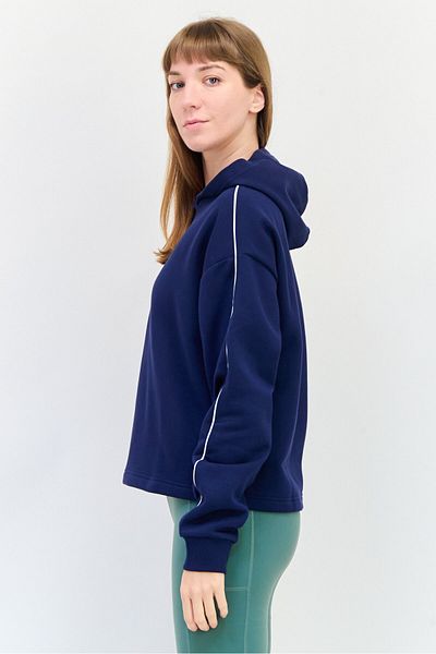Reebok Women Sportswear Fit Long Sleeve Outdoor Hoodie, Navy