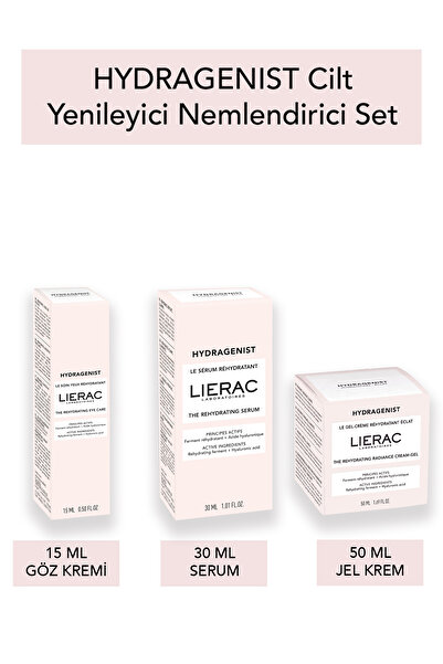 Lierac Hydragenist Cilt Yenileyici Set – Nemlendirici Krem & Serum & Göz Kremi