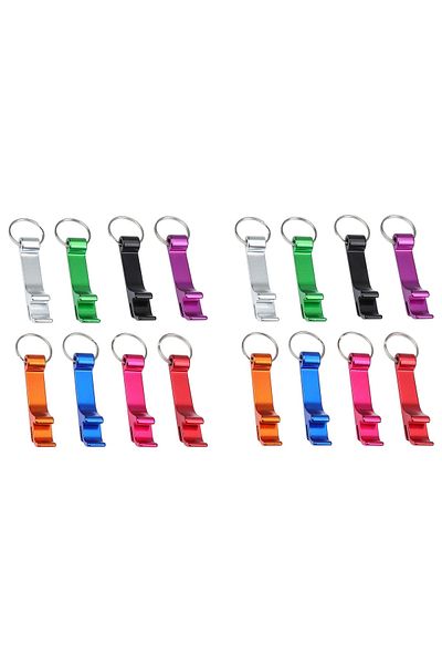 OEM Set of 16 cap openers, 8.2 cm, aluminum, multicolor