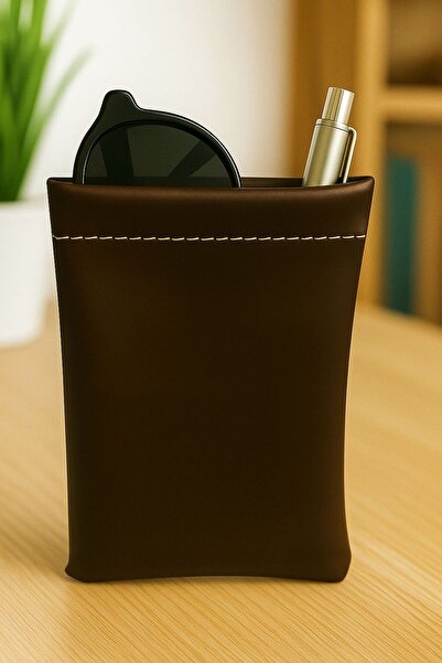 UPEKA Husă de depozitare pentru accesorii pentru ochelari din piele artificia...