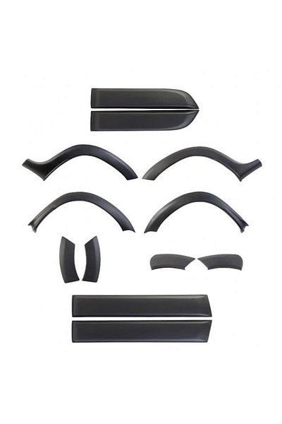 ideal STORE idealSTORE Set of 12 Fender and Door Protections for Dacia Duster I 2010-2017, Made of High Quality ABS Plastic