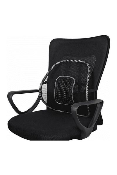 BETTER POSTURE Lumbar support for car or office chair Lite with massage area, fastening strap, 41 x 39 cm