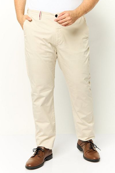 Scuderia Ferrari Men Regular Fit Solid Chino Pants, Light Beige