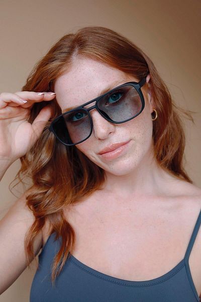 Bilge Karga Grant Matt Black Blue Gradient Sunglasses