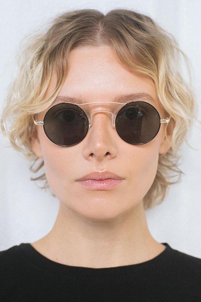 Bilge Karga Mindy Gold Green Sunglasses