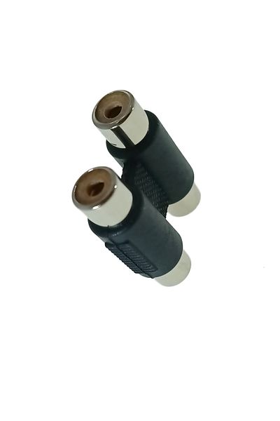 XTREME Audio adapter 2xRCA female to 2xRCA female, Xtreme 02596, extension and connection, black