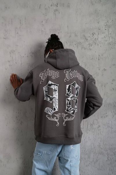 Silerra    Men's 98 Printed Hooded Sweat - Gray