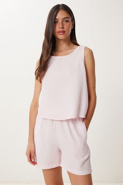Lovelyİstanbul Muslin Blouse Shorts Set