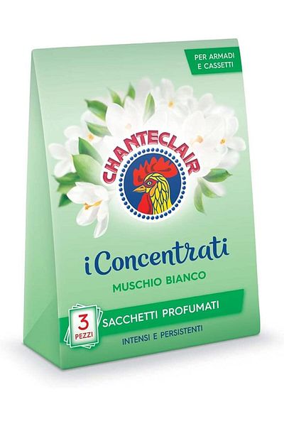 chante clair Chanteclair White Musk Scented Sachet Set, 3 x 12 g