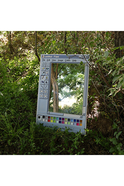 mirrisa Ms Paint Ayna - Paint Temalı Dekoratif Ayna - Retro Stil Dekor Aynası