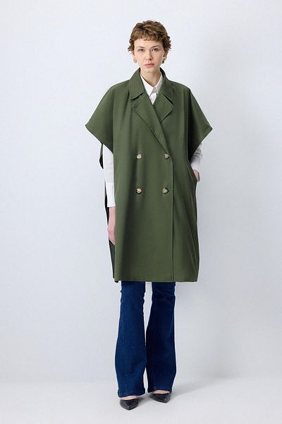 Touché Privé Kruvaze Gabardine Trench Vest