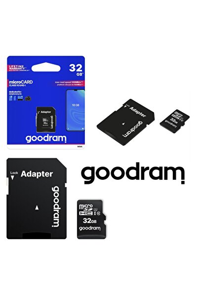 Goodram Card de memorie microSDHC Goodram 32GB,UHS I,cls 10 + adaptor, M1AA-0320R12