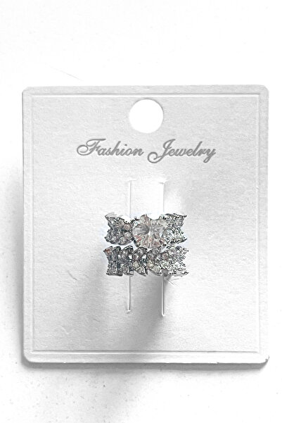 fk studio design Zirkon Taşlı Vip 2 Şerit Earcuff Kıkırdak Küpe