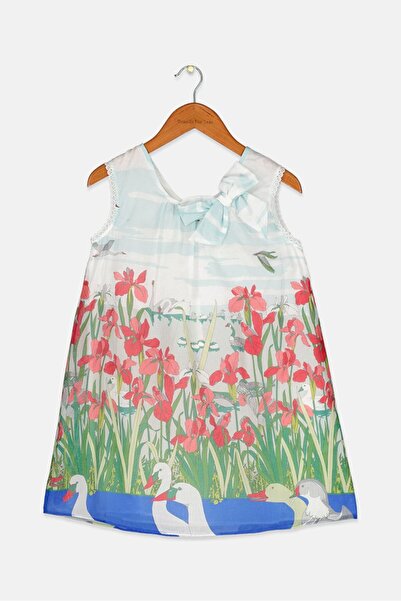 Gucci Kids Girl Floral Print Dress, White