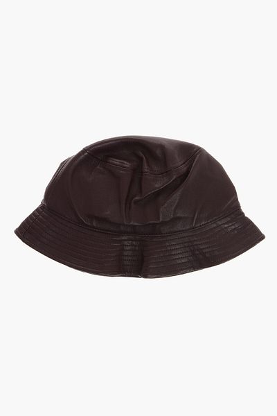 STAND STUDIO Solid Color Faux Leather Vida Bucket Hat