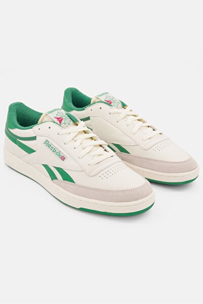 Reebok حذاء رياضي كلاسيكي للرجال من كلوب سي ريفينج، كريمي/أخضر