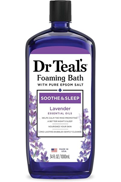 Dr Teals حمام دكتور تيل الرغوي بملح إبسوم النقي، يهدئ وينام مع اللافندر، 34 أونصة