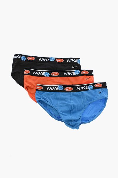 Nike Set Of 3 Stretch Cotton Briefs With Logoed Elastic Band