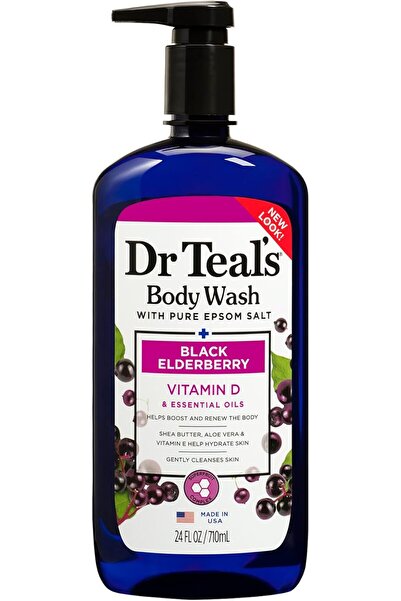 Dr Teals غسول الجسم من دكتور تيلز بملح إبسوم وخلاصة البلسان الأسود، 710 مل