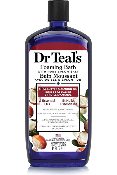 Dr Teals حمام دكتور تيلز الرغوي بزبدة الشيا واللوز وملح إبسوم، 34 أونصة سائلة
