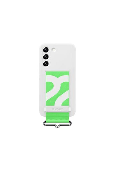 Samsung Samsung S22 Plus Silicone Case with Strap | White Color | EF-GS906TWEGWW