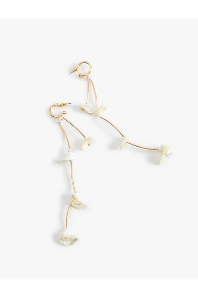 Koton Women's Dangle Hoop Earrings with Pearl Detail - Koton X Sibil Çetinkaya