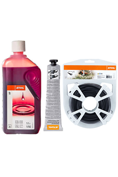 STIHL 3LÜ AKSESUAR SETİ / STIHL MİSİNA + STIHL ÖLÇEKSİZ YAĞ + STIHL GRES