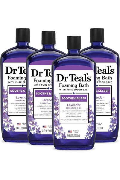 Dr Teals حمام دكتور تيل الرغوي بملح إبسوم النقي، لتهدئة ونوم عميق مع اللافندر...