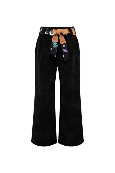 Le Monade Dreams Şönil Patch Kemer Detaylı Siyah Pantolon