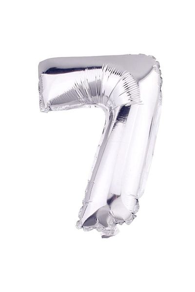 zola Foil balloon figure 7, Silver, 76 cm