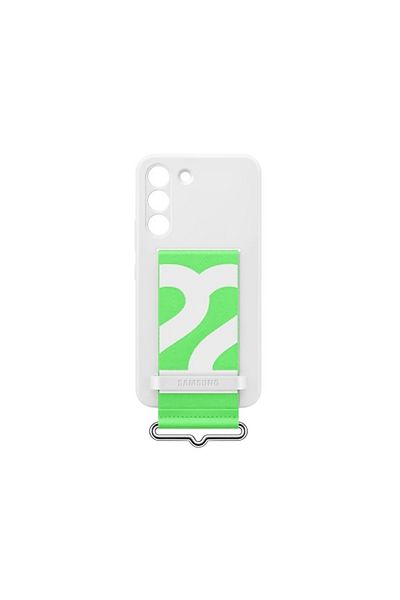 Samsung Samsung S22 Plus Silicone Case with Strap | White Color | EF-GS906TWEGWW