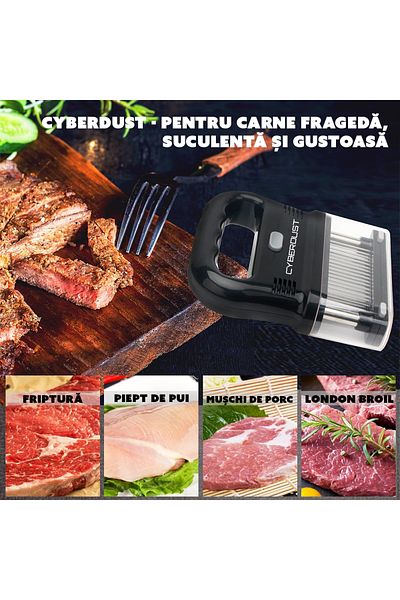 CYBERDUST Dispozitiv De Fragezit Carne , Otel Inoxidabil, 48 De Ace, Pentru Vita, Curcan, Pui, Porc