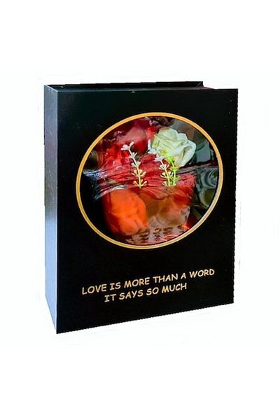 OEM Bouquet of 6 Soap Roses in Gift Box Shaped Like Book with Message