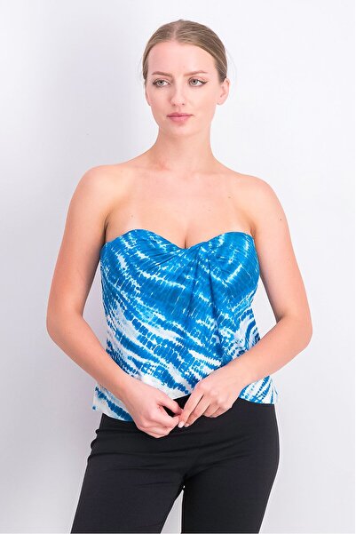 Vince Camuto بيكيني علوي مخطط للنساء، أزرق