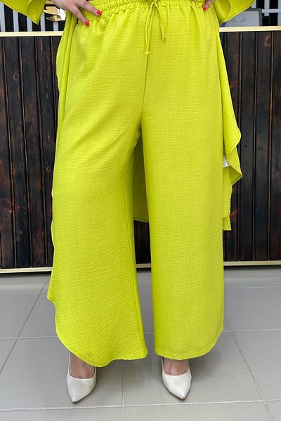 GÖKSEL One-Piece Slit Pants Large Size