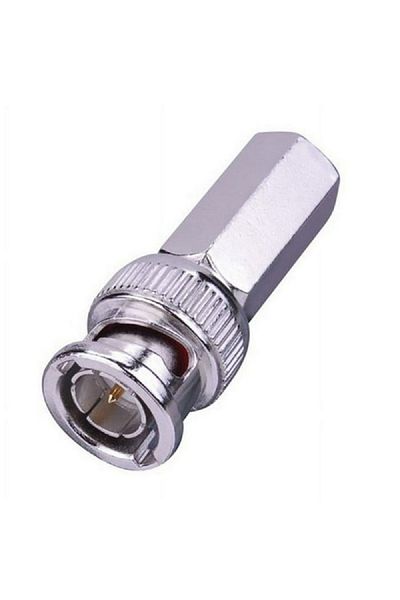 Monster Jhiu 2-Piece BNC RG6 Twist-On Connector Set Silver