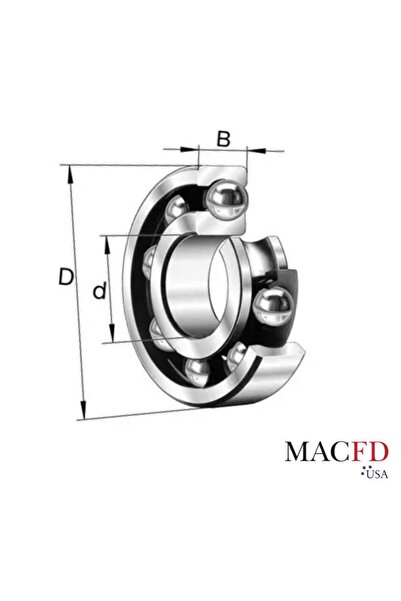 MACFD USA 6206 2rs C3 Rulman Plastik Kapaklı 30X62X16