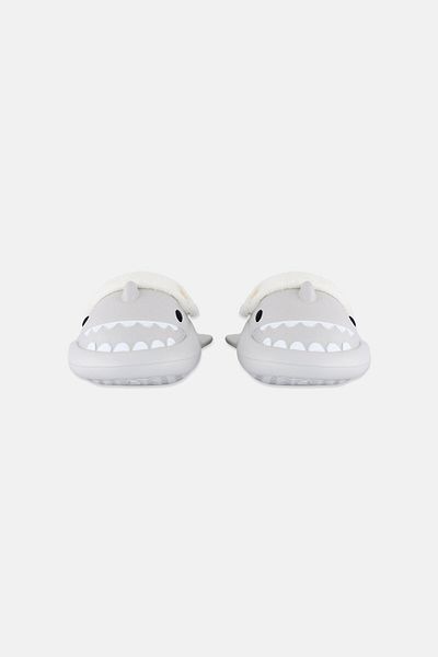 Royal Deluxe Kids Boy Shark Slip On Clogs, Grey