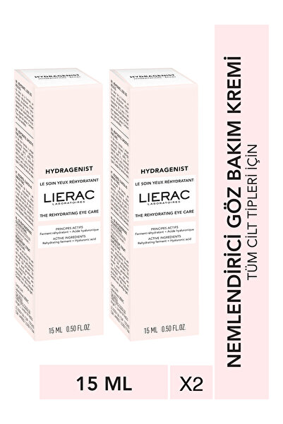 Lierac Hydragenist Rehydrating Nemlendirici, Işıltı Veren Göz Çevresi Bakım Kremi 15 ml Set 2'li